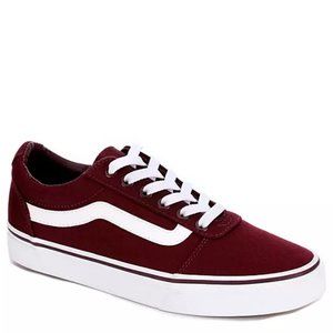 Women's Ward Sneaker in Burgundy w/ White Accents